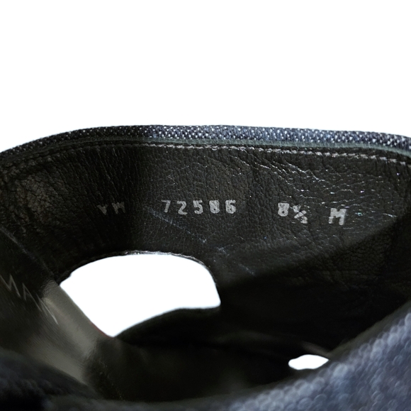 Stuart Weitzman Ponte Denim Wedge Slide Sandal in Navy Size 8.5 NWOB - Picture 8 of 9
